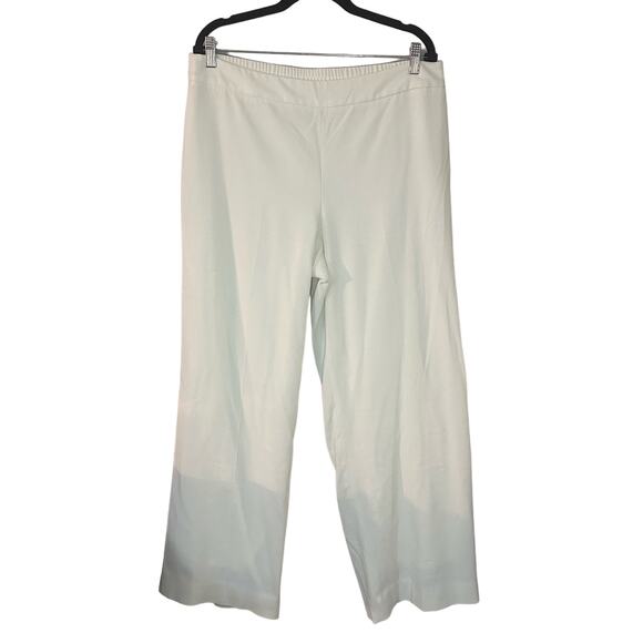 Coldwater Creek Wide Leg Trousers Size L/14 in Cream - Picture 1 of 9